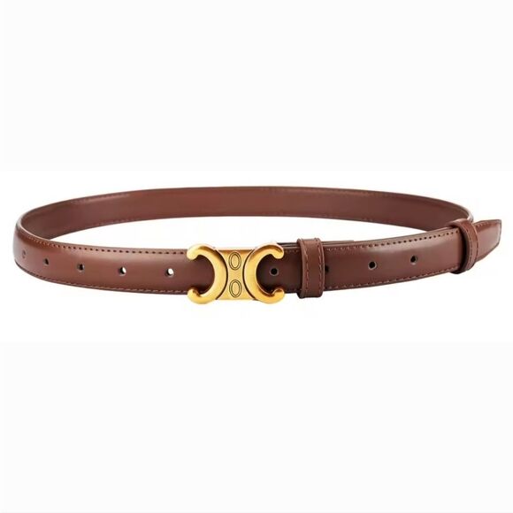 New ANTHRO Leather Belt With Gold Tone Hardware - Picture 5 of 13